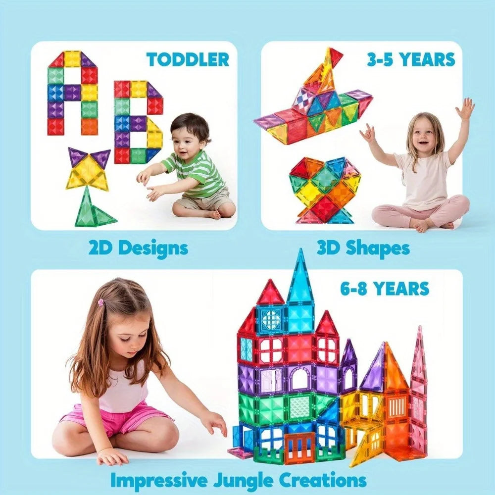 JOYFY 110/66/50 PCS Magnetic Building Tile 3D