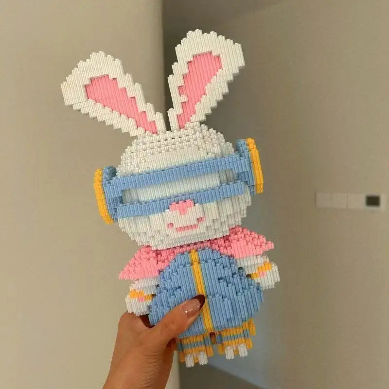 33CM Mini Colorful Rabbit 3D Model small