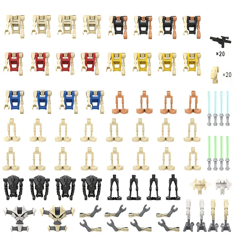 28 Droids Building Blocks Set - Articulated