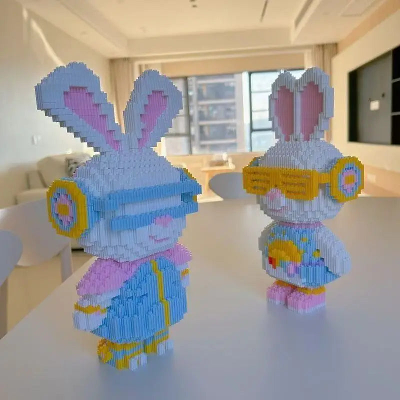 33CM Mini Colorful Rabbit 3D Model small
